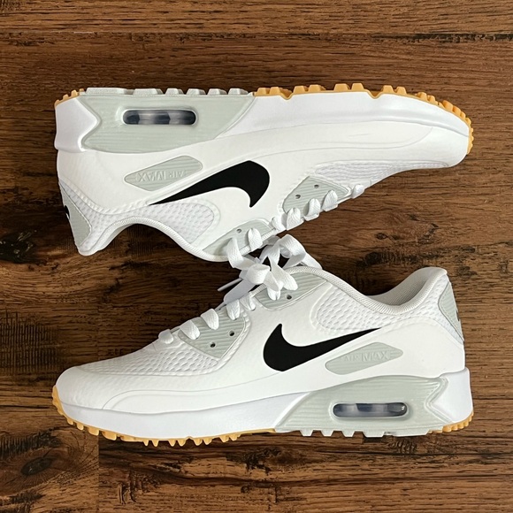 Nike Air Max 90 Golf ‘White Black Gray’ (size mens 6.5/wmns 8) - Picture 2 of 7